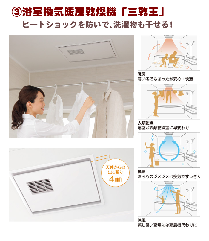 浴室換気暖房乾燥機